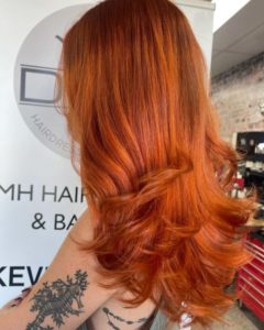 Red hair at DMH Hairdressing in Wanneroo